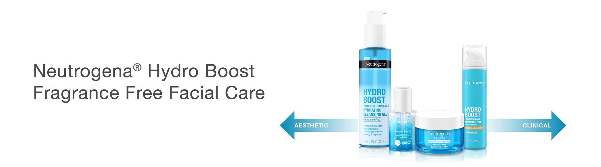 Neutrogena® Hydro Boost fragrance free facial line
