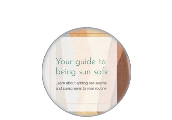 Image of the sun safe patient article on the screen