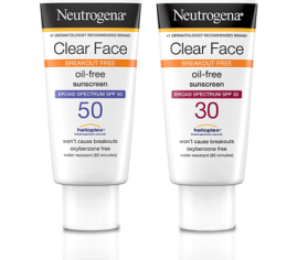 Clear Face Liquid-Lotion Sunscreen tubes